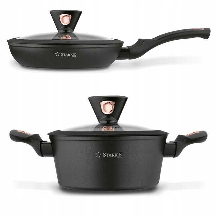Puodų rinkinys Starke Pro, Dark Copper, 10dalių