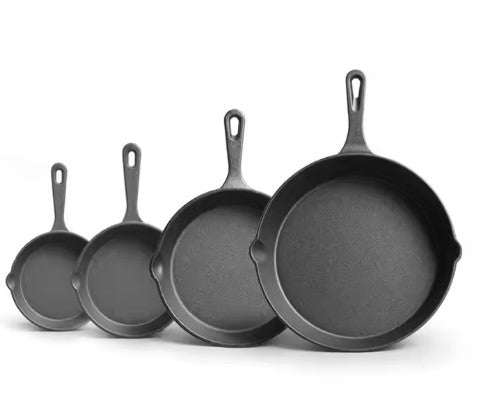 Set of PANS 4x HEAVY CAST IRON PAN 30, 25, 20, 16 cm. INDUCTION GAS EAN (GTIN) 5903818653916