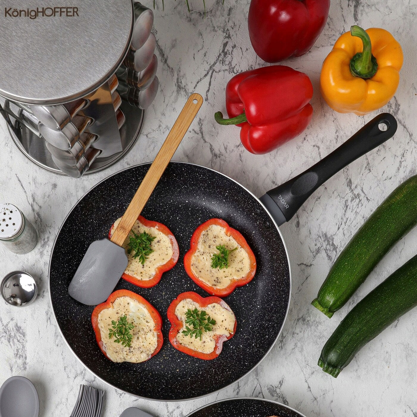 Set of PANS INDUCTION Gas Non-stick Tadar Amarantina Grey 18/20/24/28cm Manufacturer code 5903313469234