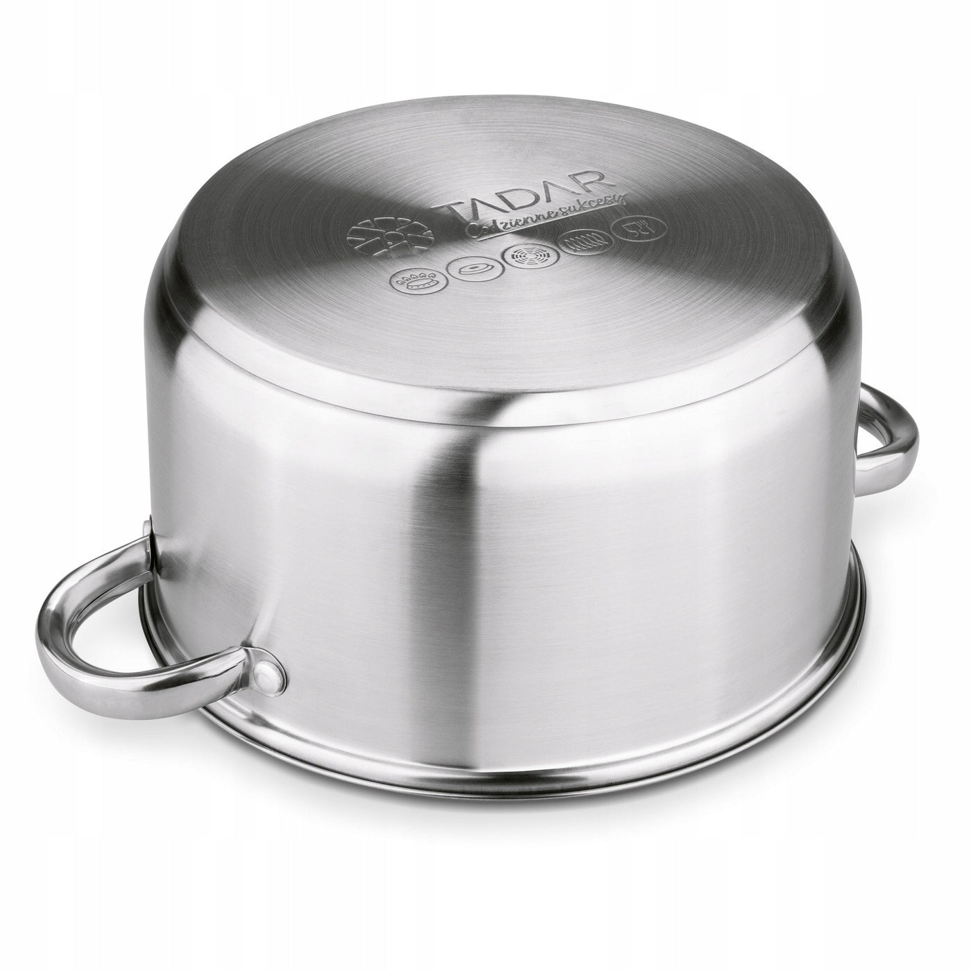Set of POTS Induction Steel with Lid Tadar Bahama II 8 el 12/14/16/20 Color silver