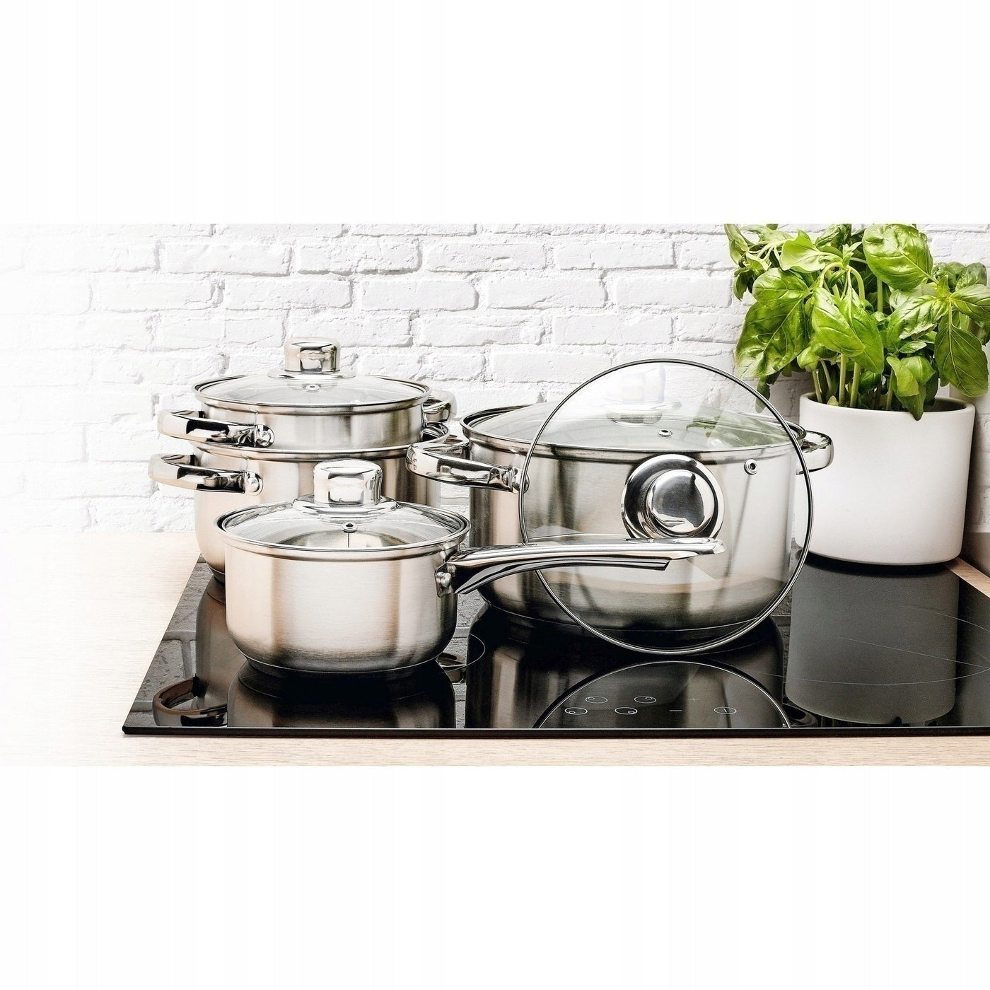 Set of POTS Induction Steel with Lid Tadar Bahama II 8 el 12/14/16/20 Packaging status original