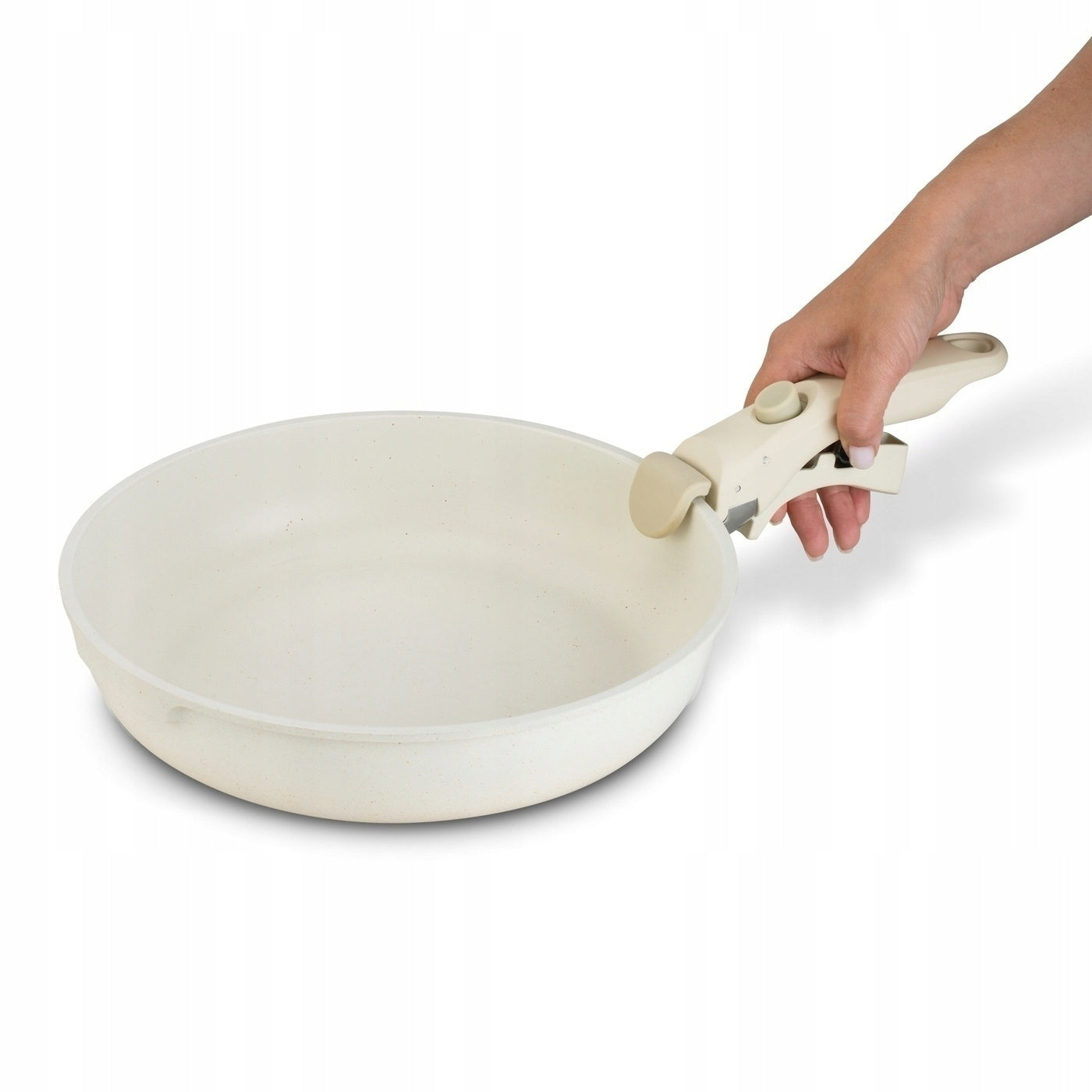 Set of POTS REMOVABLE HANDLES Starke Pro Compacti Cream 11 el Coating type non-stick