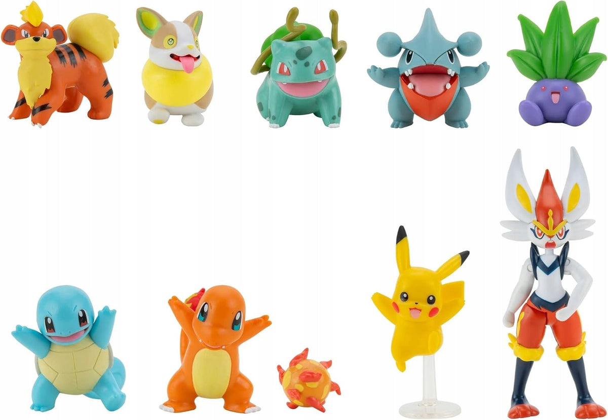 Set of Pokemon 10 figures BATTLE READY MULTI-PACK Pikachu Oddish .. PKW2855 Packaging status original