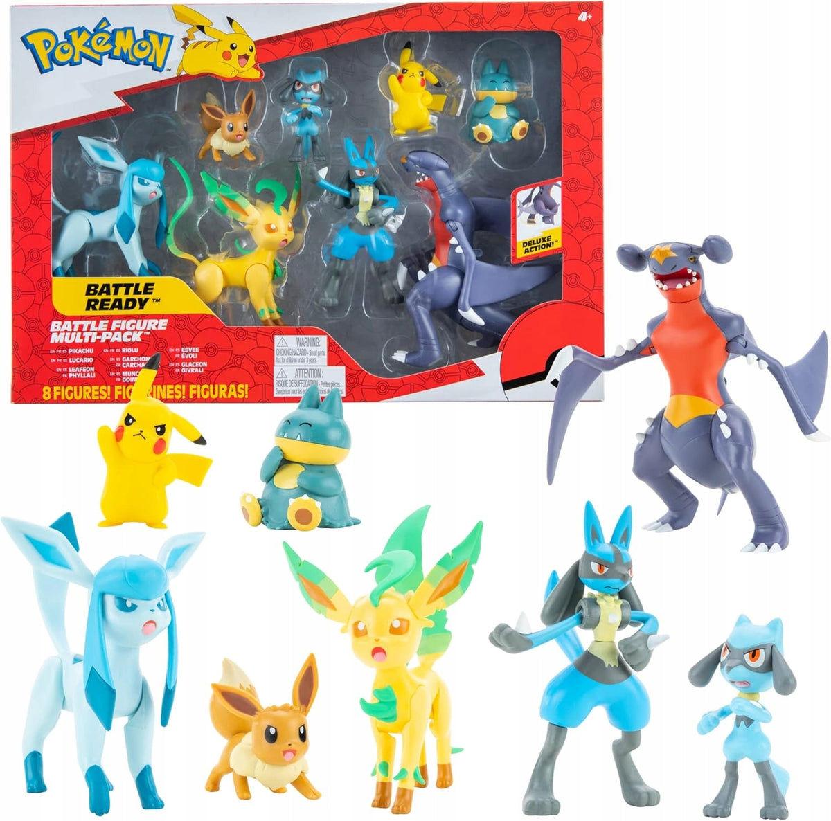 Set of Pokemon 8 figures BATTLE READY MULTI-PACK Pikachu, Lucario, PKW2633