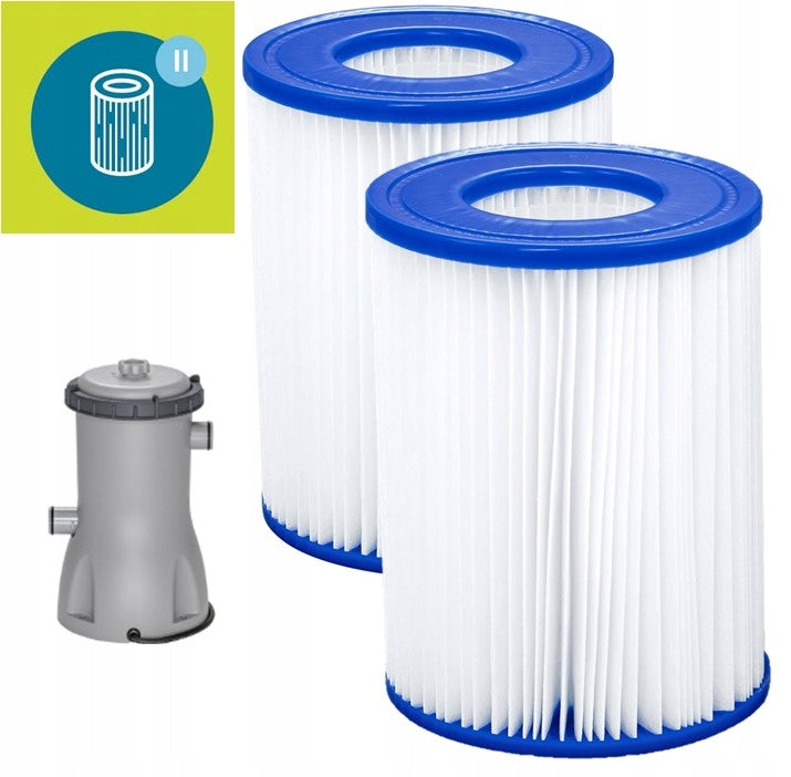 Set of Pool Water Filtration Cartridges Pump 58386 Replacement 2x 10x13