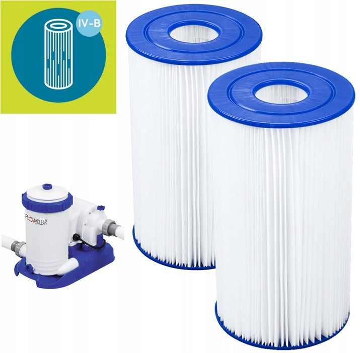 Set of Pool Water Filtration Cartridges Pump 58391 Replacement 2x 14x25