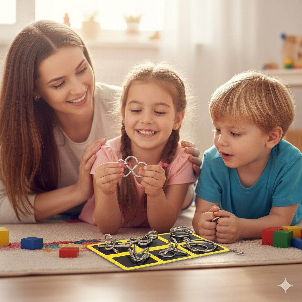 Set of Puzzle Puzzles Metal Puzzles for Children Families XXL 32in1 Manufacturer code B055 4w1