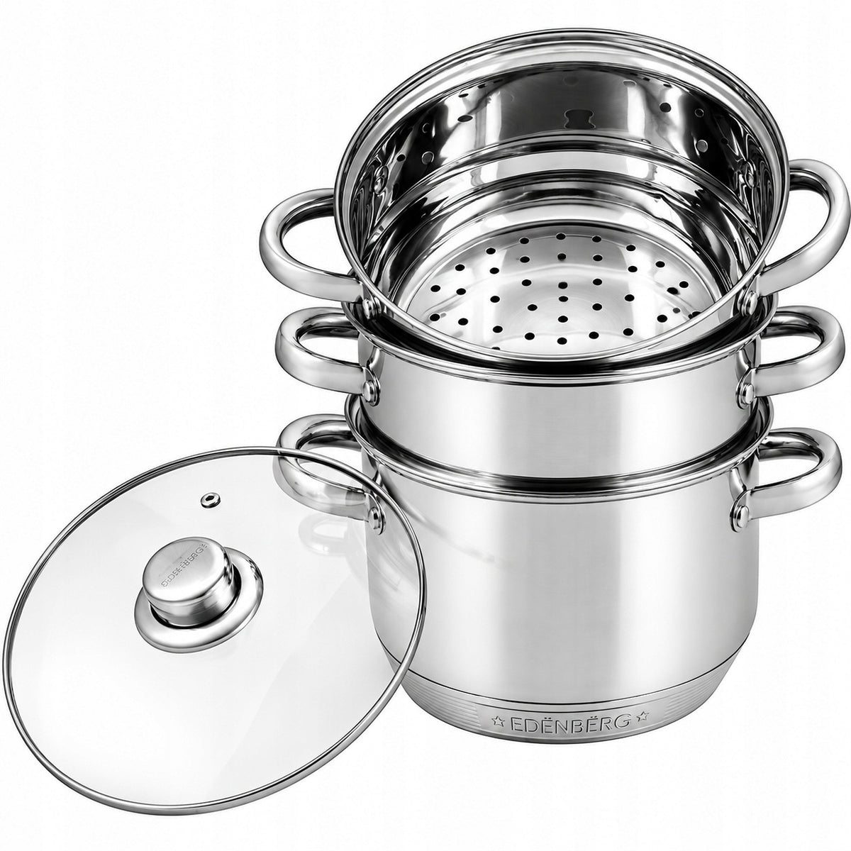 Set of STEAMING POTS 4el. 24cm. POT 6,5 L INDUCTION GAS