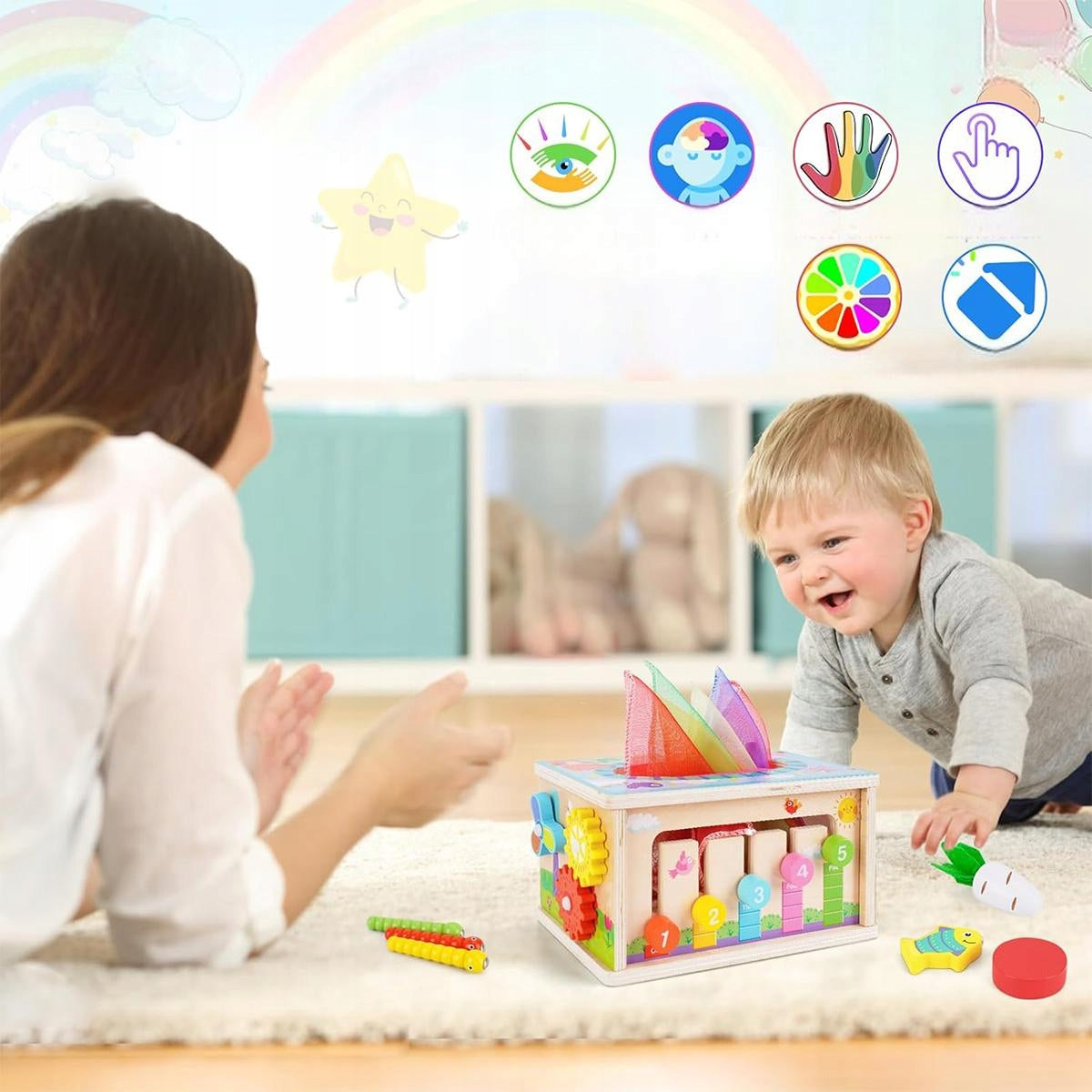 Set of Sensory Toys Montessori 6in1 for a child 6-12 msc Brand no brand