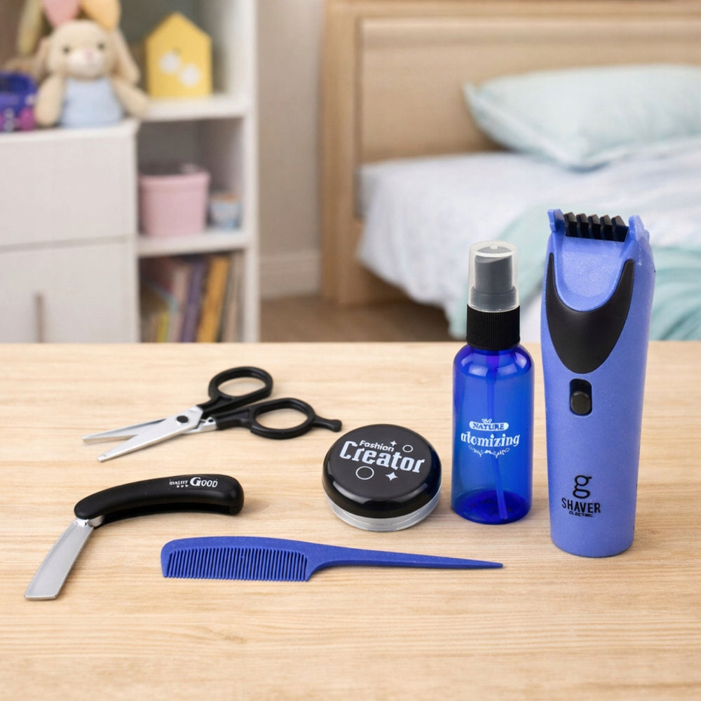Set of Small Barber Hairdresser Machine Scissors Accessories 10 el. Lean Manufacturer code 28838