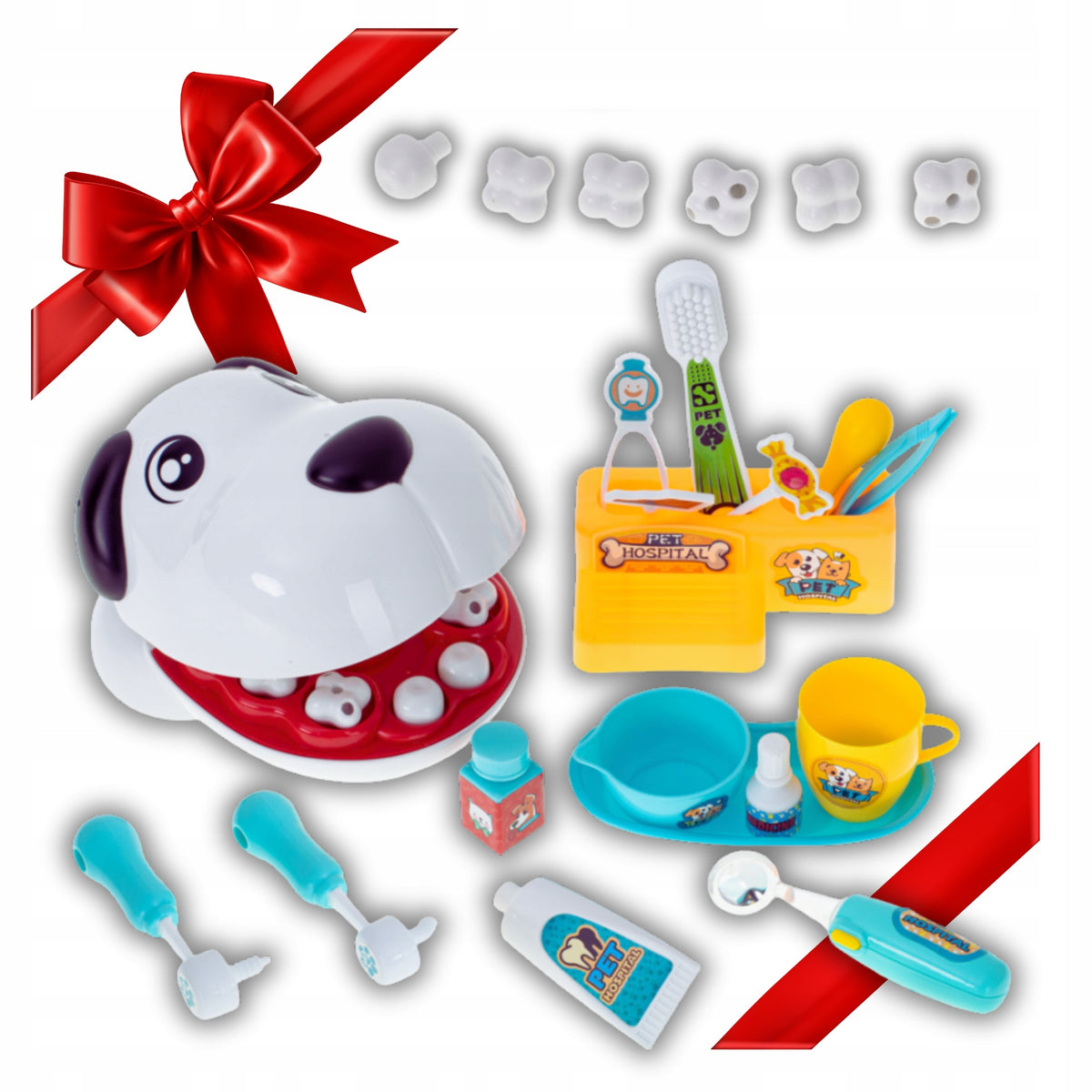 Set of Small Dentist Teeth Smile Gift for Holy Dog Sick Tooth