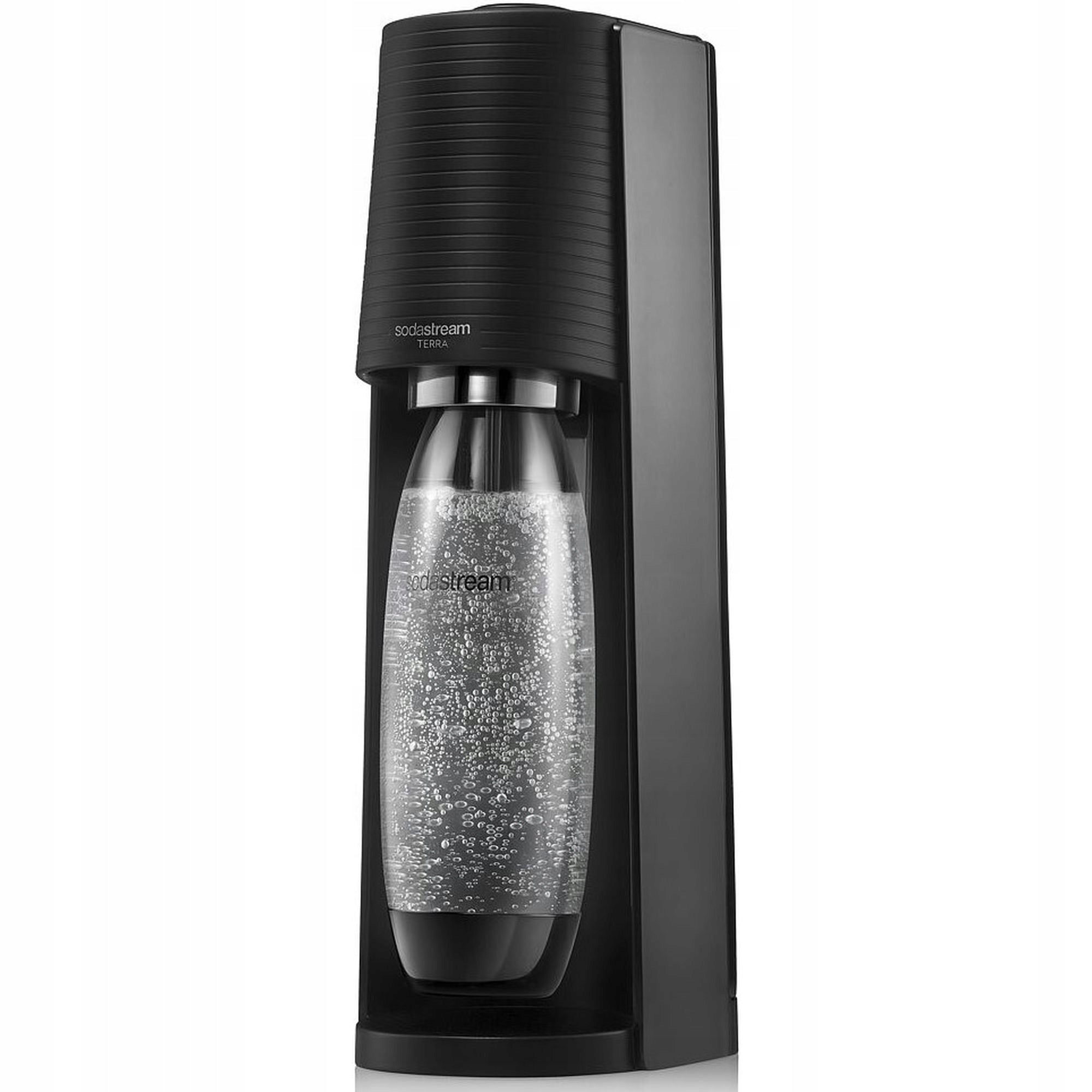 Set of SodaStream Saturator Terra Black +2 bottles Fuse 1L + 2x Syrup Manufacturer code 7290119791910