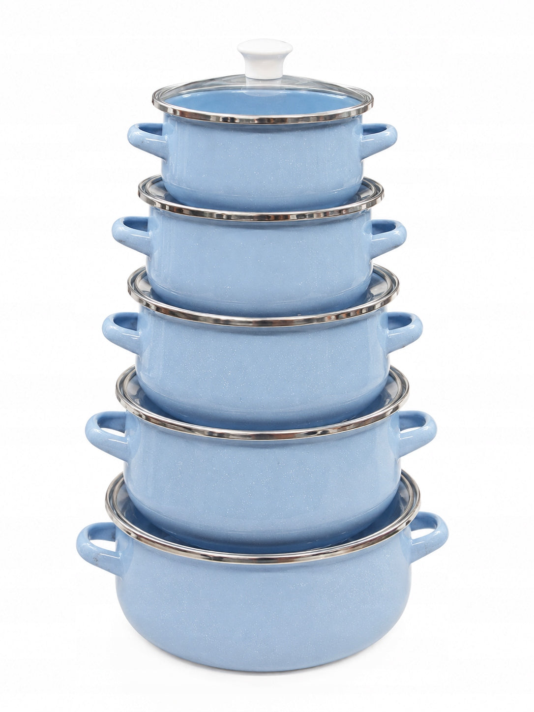 Set of Steel Pots ENAMEL POT STEEL ENAMEL LIDS