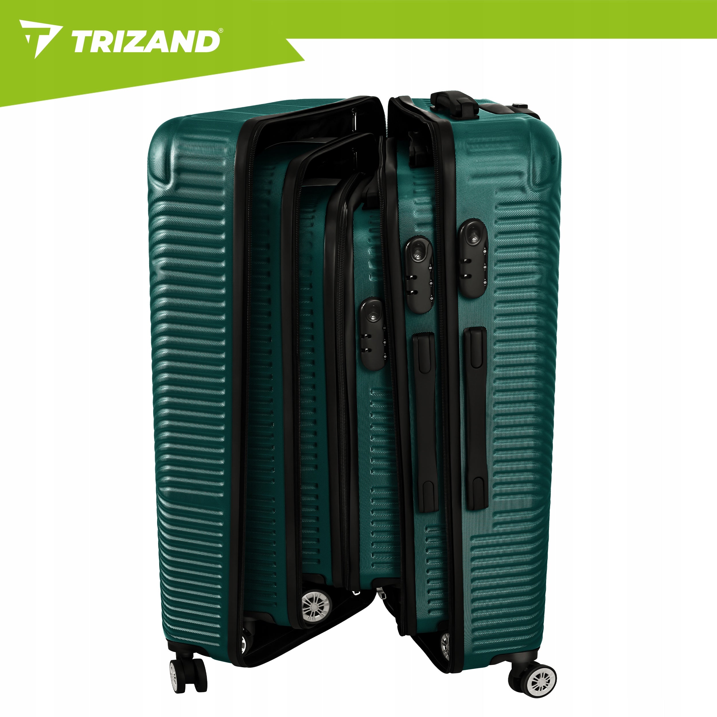 Set of Travel Suitcases 3in1 on Wheels Travel Suitcase Luggage Set Packaging status original