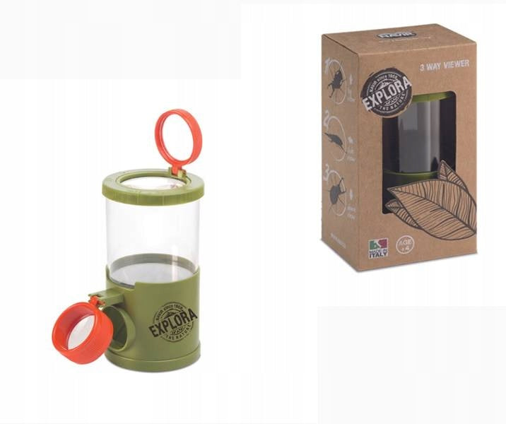 Set of Two-Chamber Observation Container 2 x Magnifier