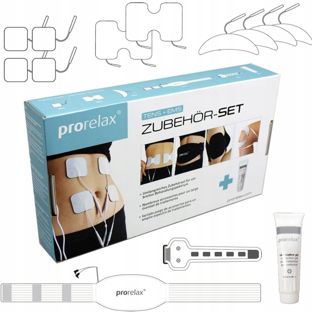 Set of accessories for electrostimulator Prorelax Manufacturer code 351647
