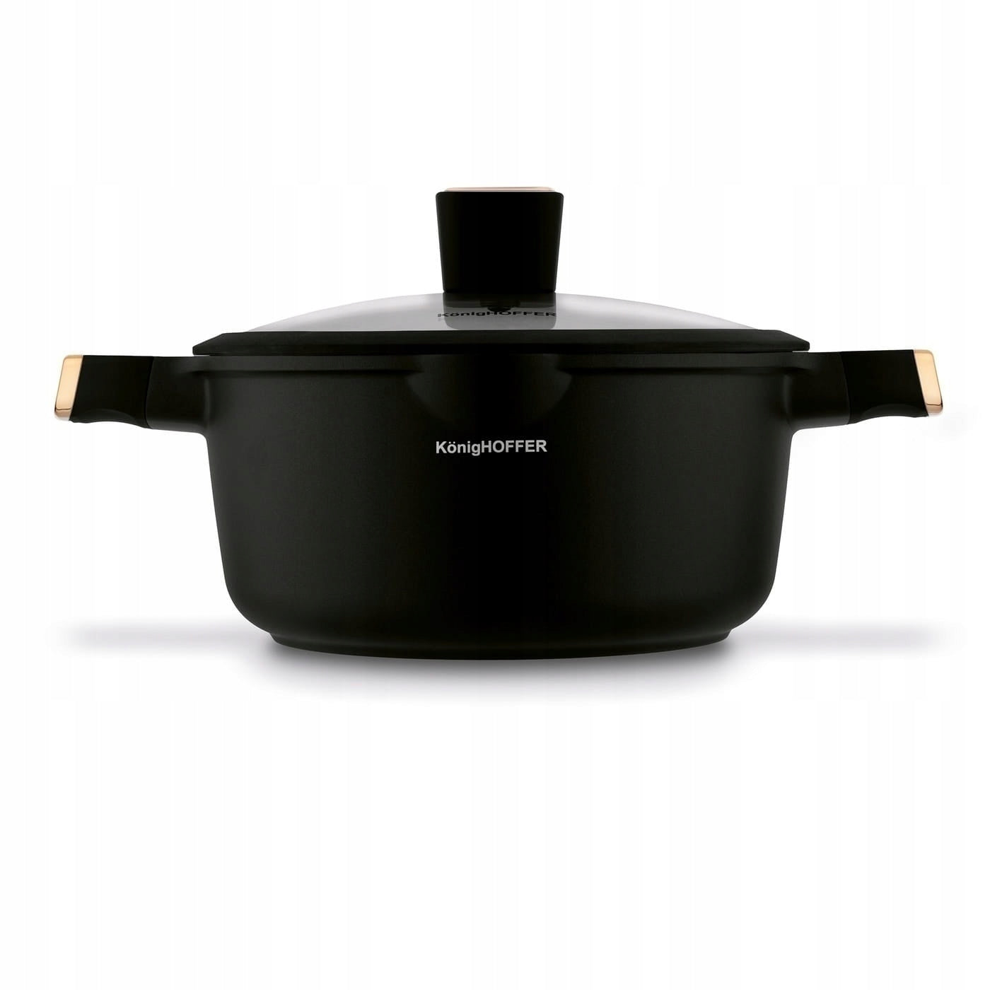 Set of aluminum pots for induction 10 elements black Line Black Rose
