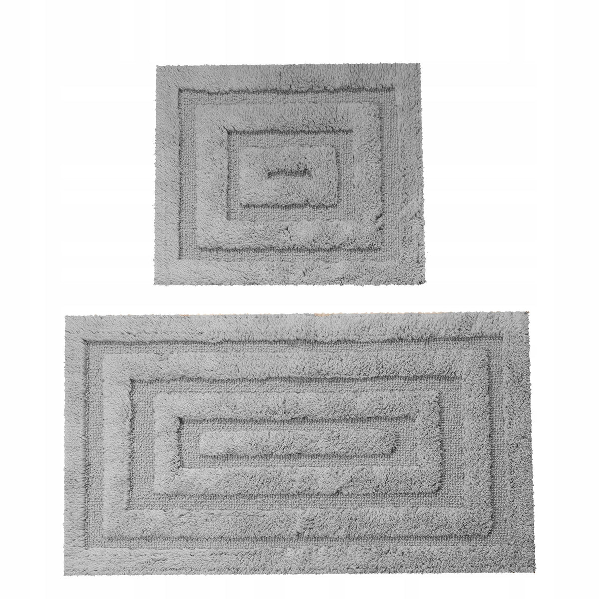 Set of bathroom rugs Madrid cotton 100% #13 grey