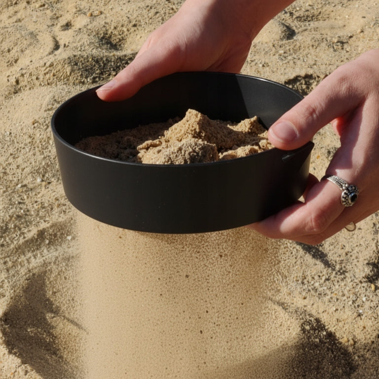 Set of black strainers for sifting sand on the beach for children Brand no brand