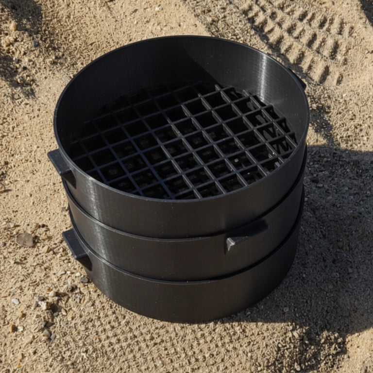 Set of black strainers for sifting sand on the beach for children Packaging status original