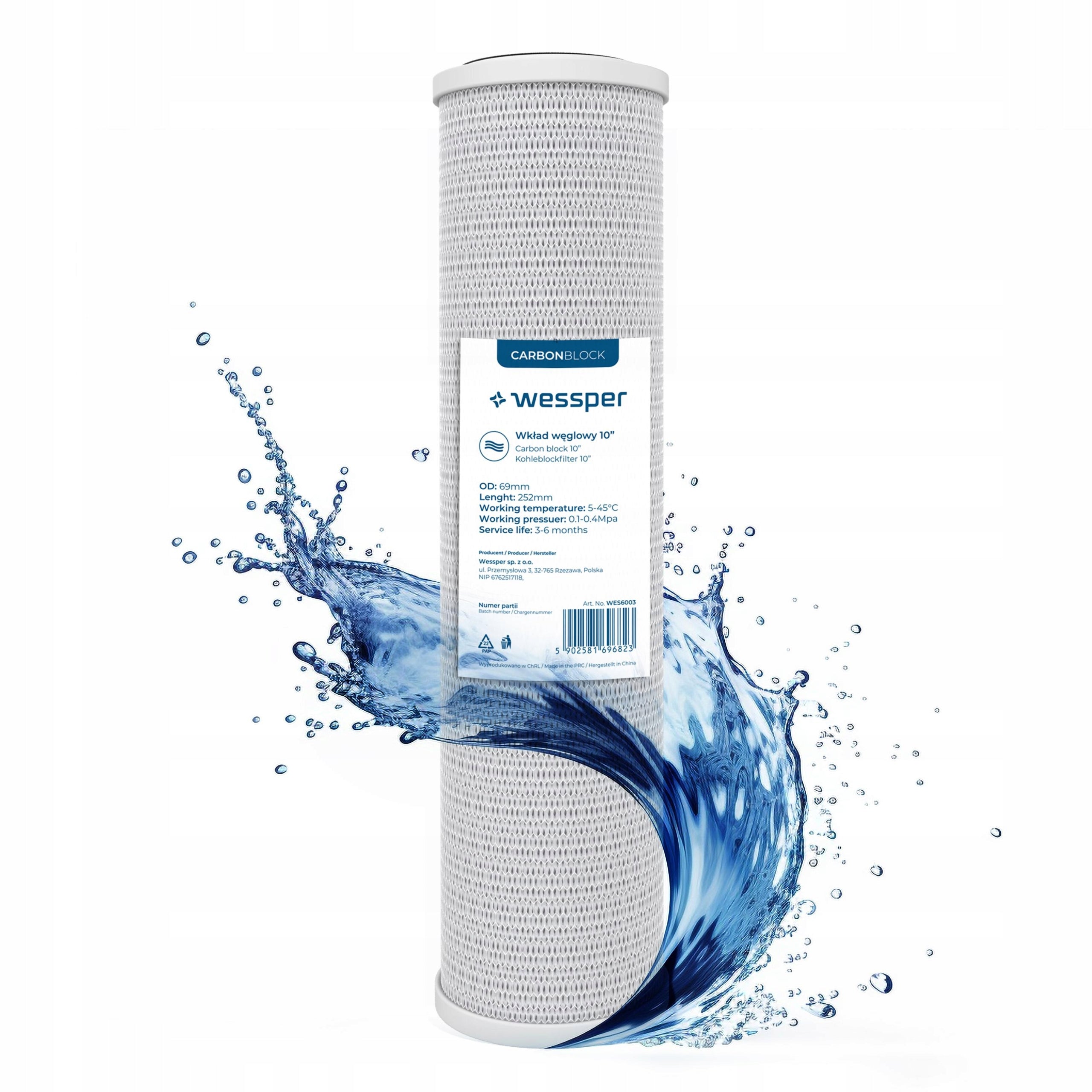 Set of cartridge filters for pre-filtration carbon PP string 15 pcs Number of cartridges 15