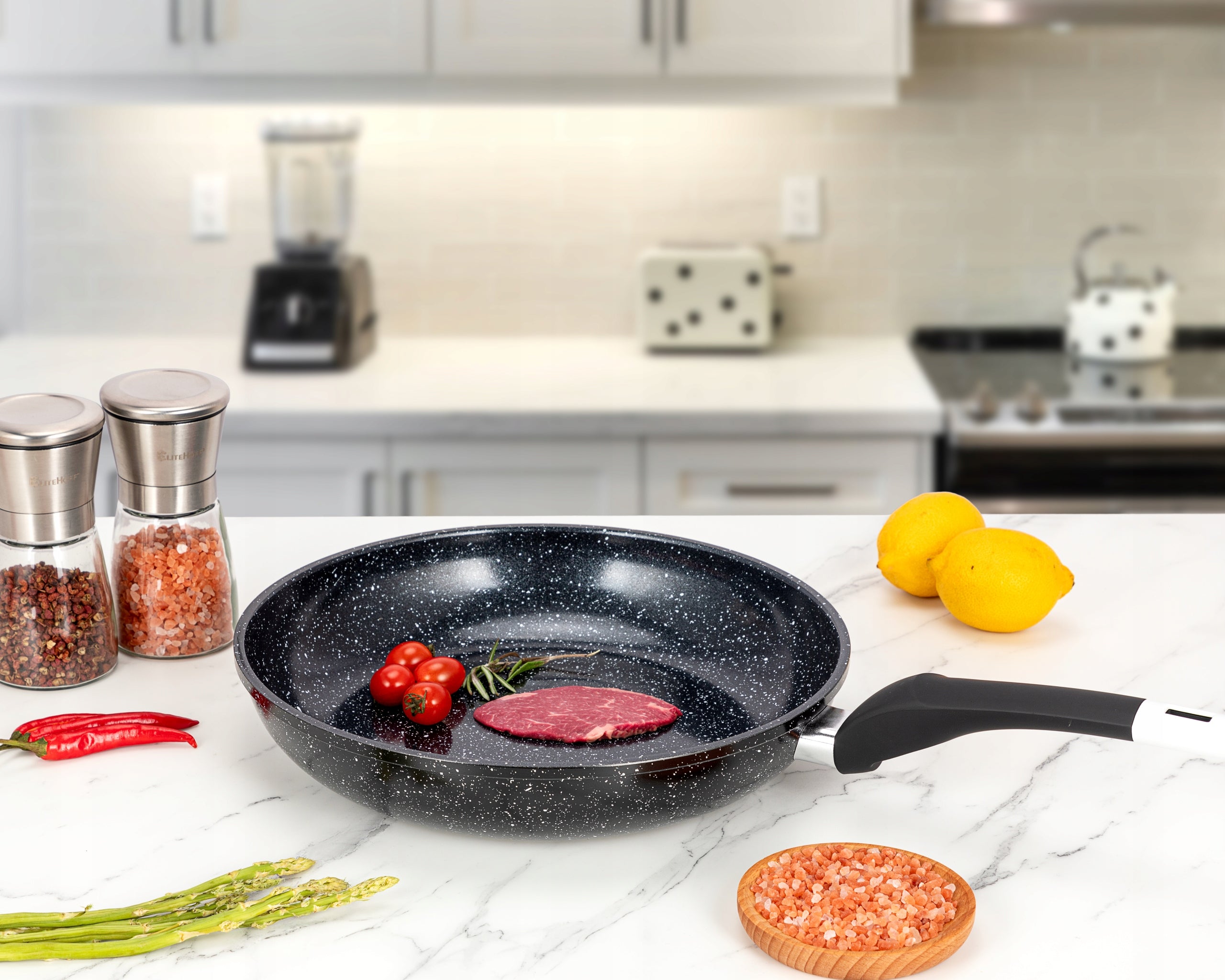 Set of ceramic pans 20/22/28cm grey 3 pieces Manufacturer code E-7516