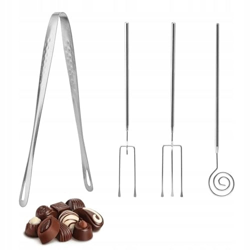 Set of chocolate forks 4 pcs stainless steel 20cm Brand no brand