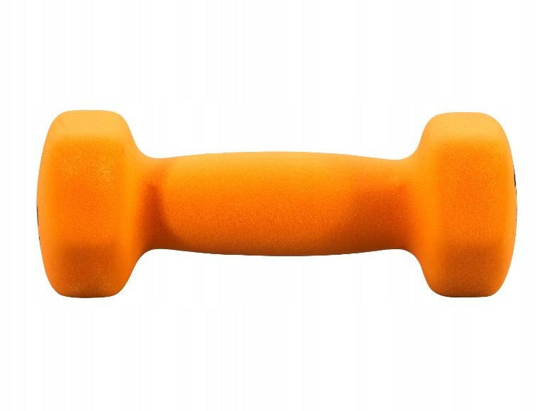 Set of dumbbells 2x1 kg dumbbells for exercise weights with PVC coating orange Manufacturer code 547788