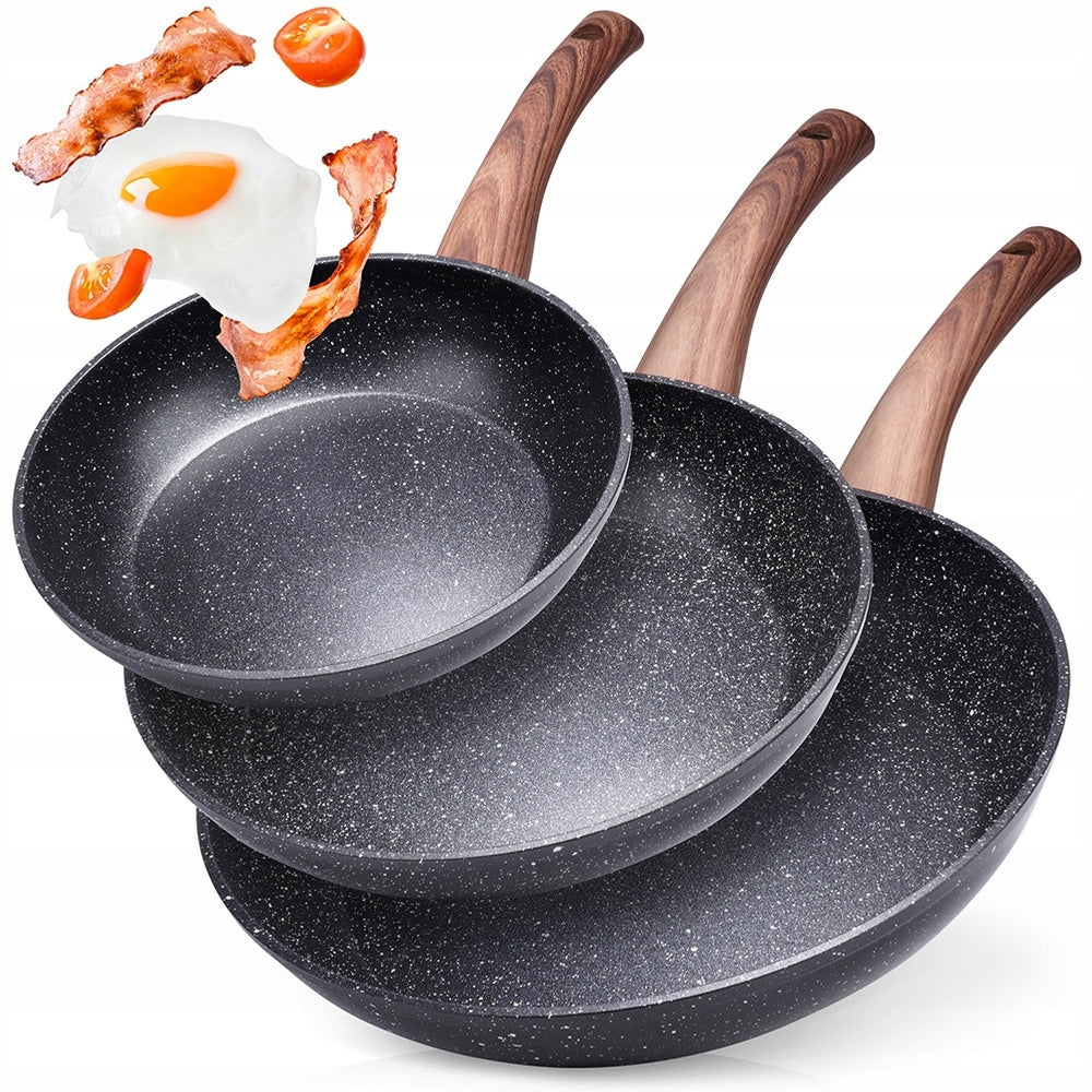 Set of granite pans BLACK&WOOD 3 pcs. 20 / 24 / 28 cm Manufacturer code 5904316465131