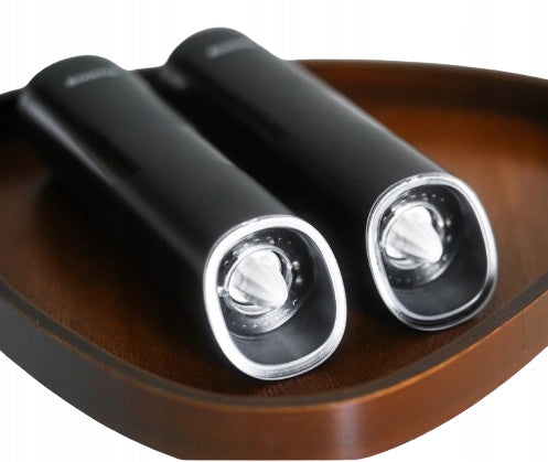 Set of gravity grinders salt pepper black Brand Huslog