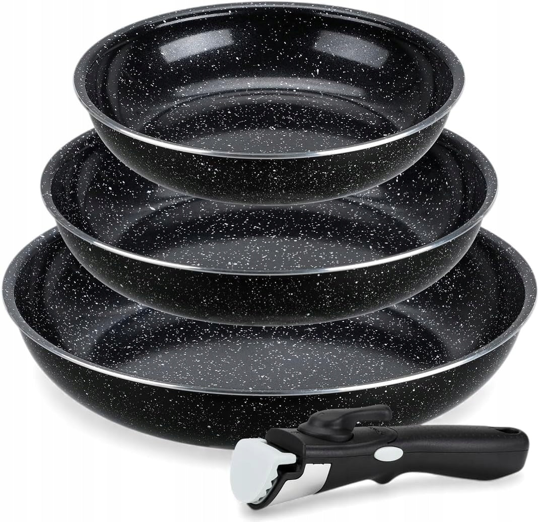 Set of induction pans EliteHoff with detachable handle, 20/24/28 cm