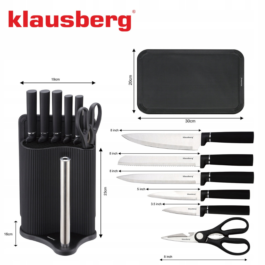 Set of knives 5el. + board + paper towel holder + scissors, KB-7977 Brand Klausberg