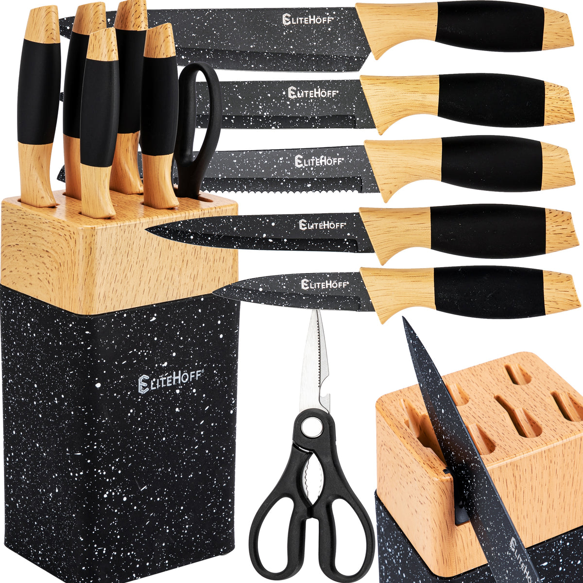Set of knives in block Elitehoff PREMIUM 5 pcs.