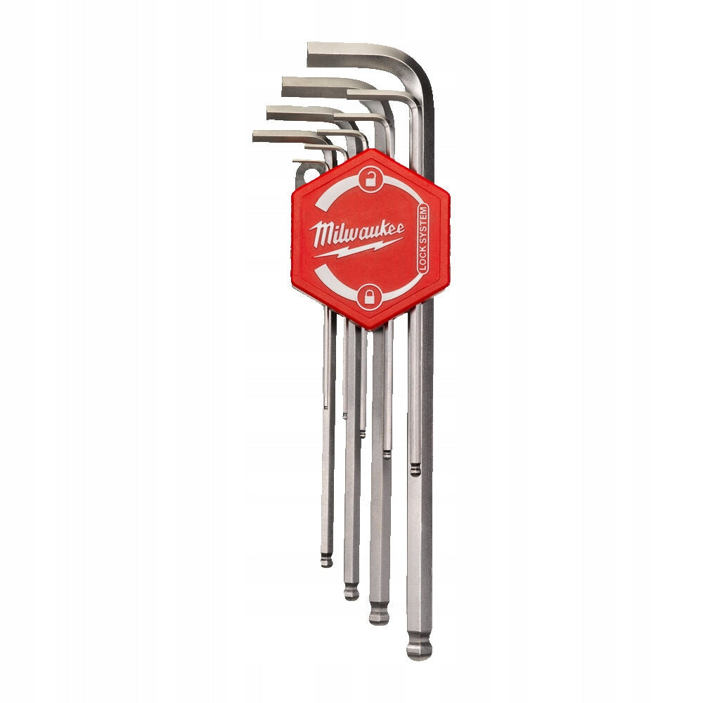 Set of long Allen wrenches with ball 1,5-10mm Milwaukee 4932478621