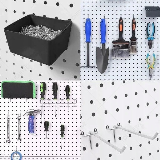 Set of metal hooks (228 pcs) for perforated tool board Product height 20 cm