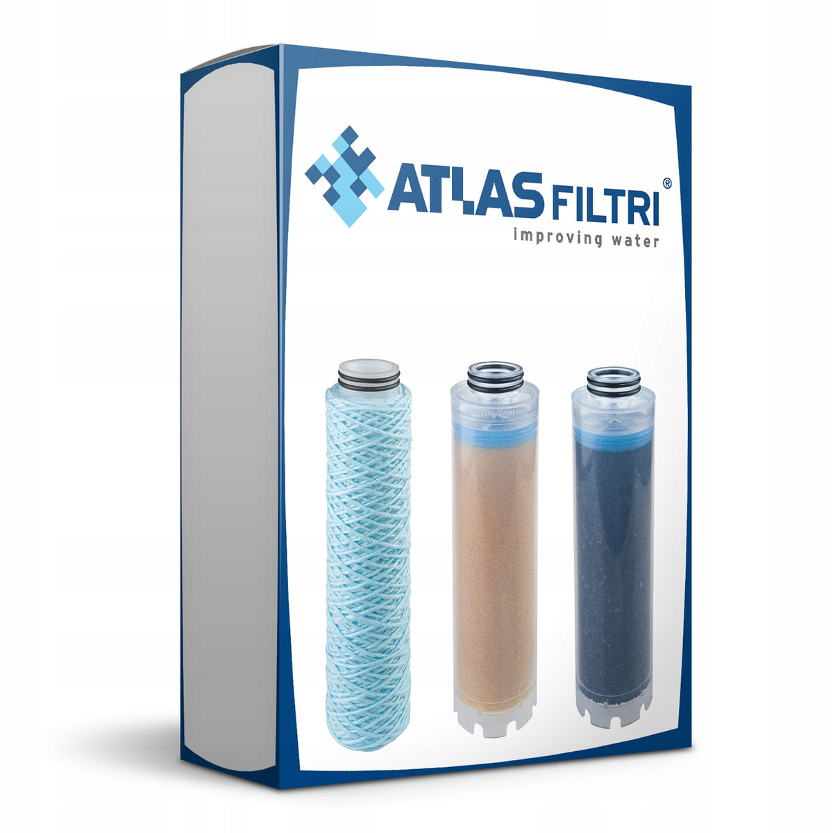 Set of original cartridges Atlas Filtri DP TRIO Sanic 10"