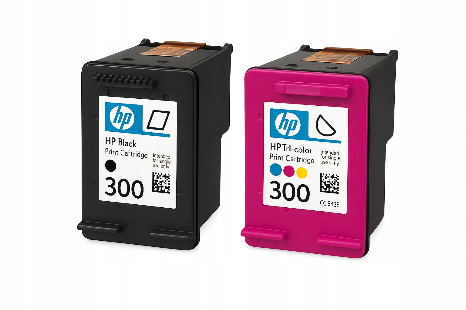 Set of original inks HP 300 BLACK CC640A + COLOUR CC643A 2025/2026