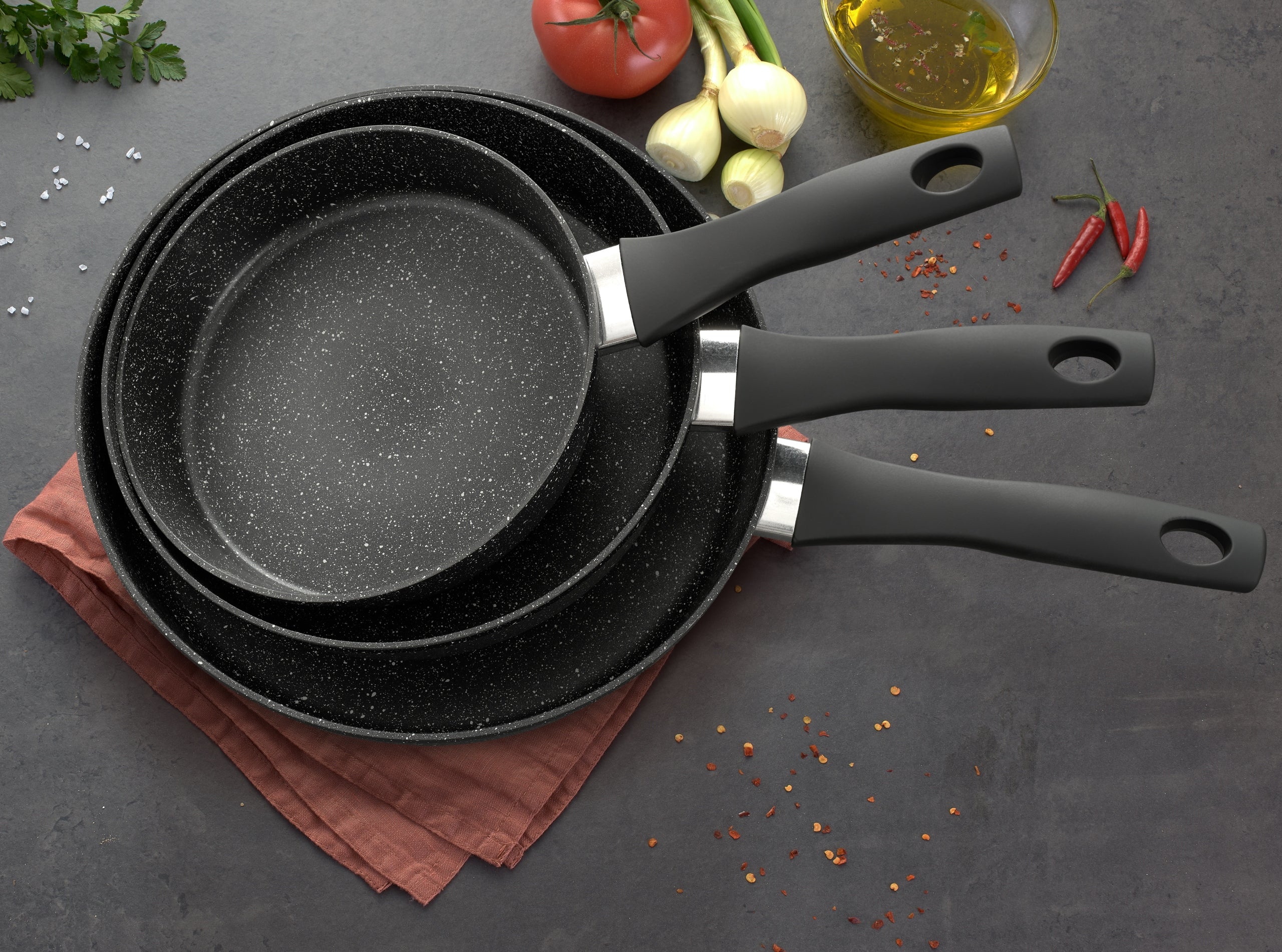 Set of pans RUBELLA MG Home black aluminum non-stick 3 pcs. Manufacturer code 7105020045B
