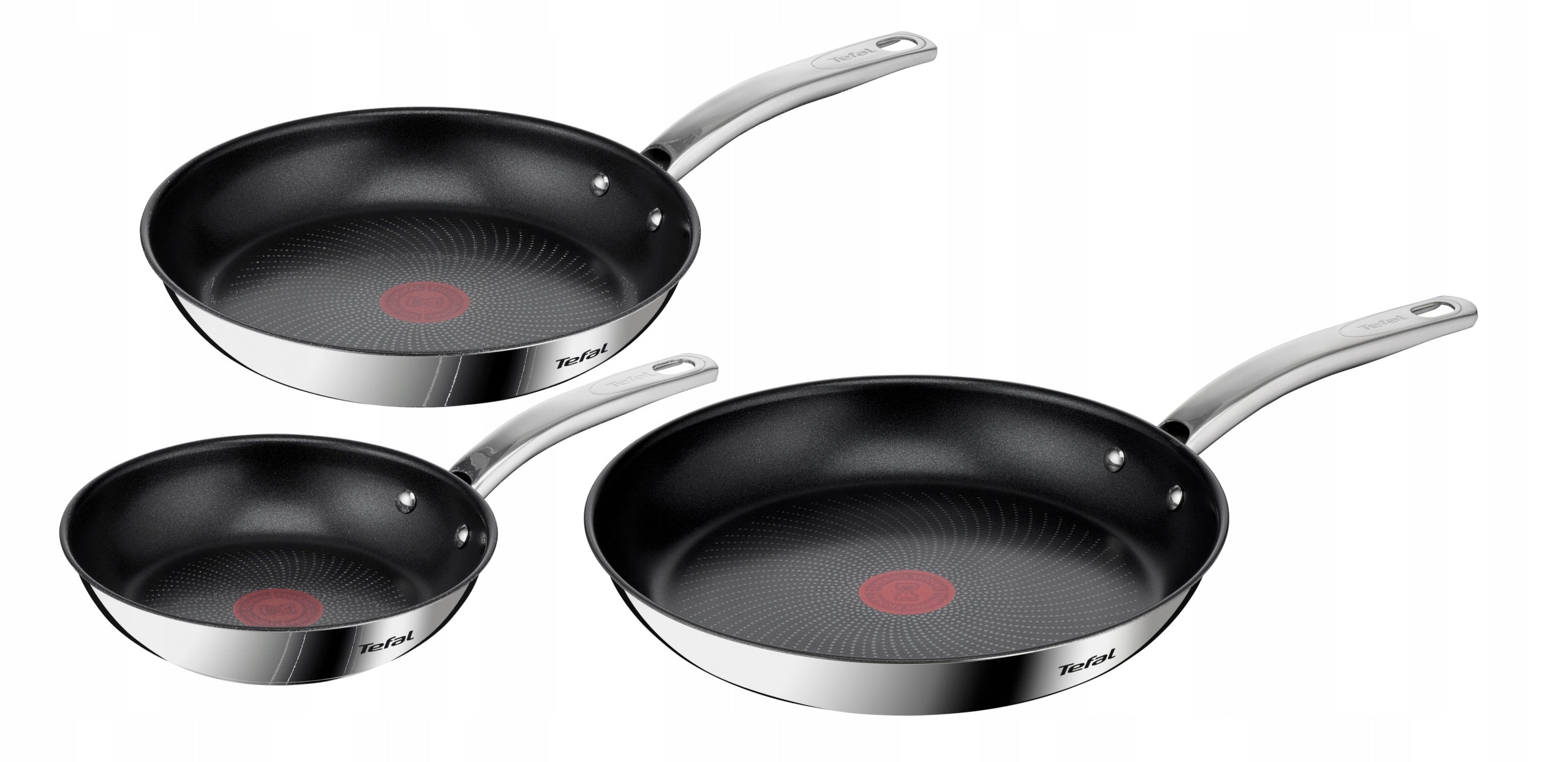 Set of pans TEFAL Intuition 20/26/28 induction gas TITANIUM steel 3el.