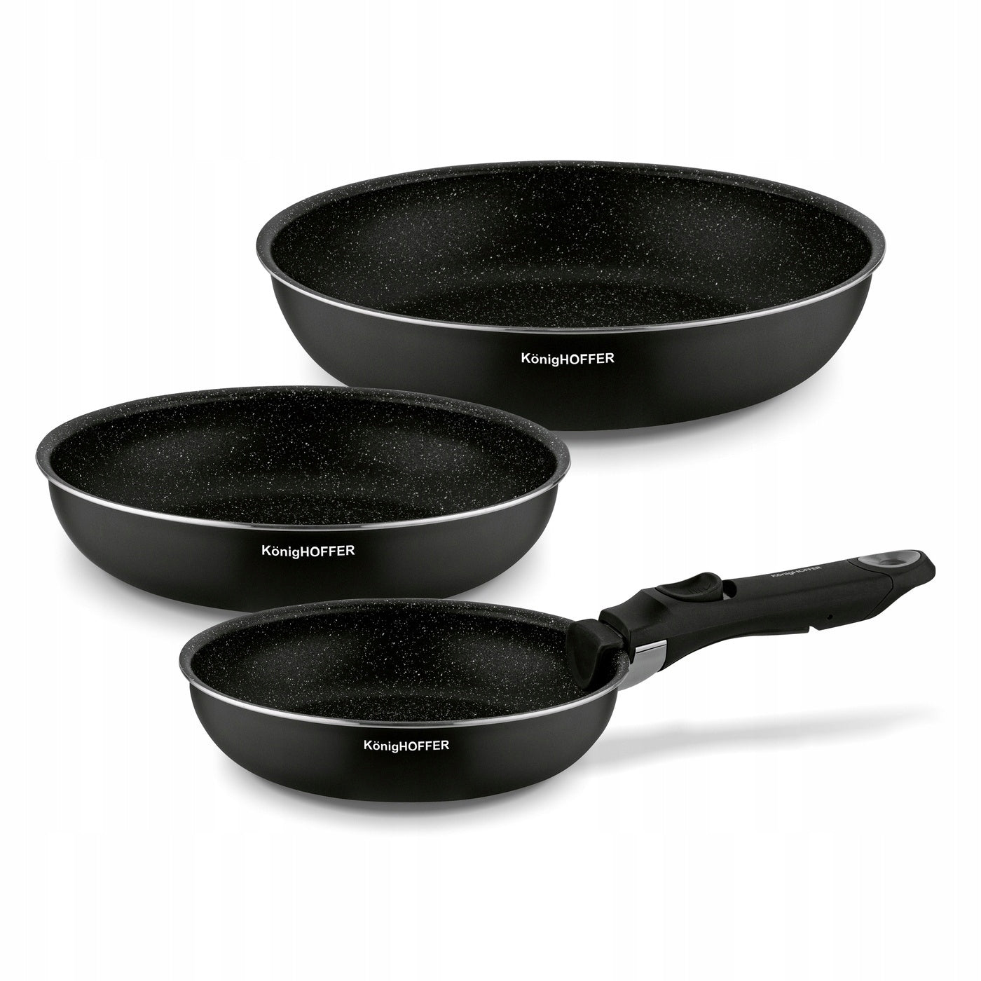 Set of pans with detachable handle Spinel Black 20/24/28 CM Manufacturer code 5903313455886