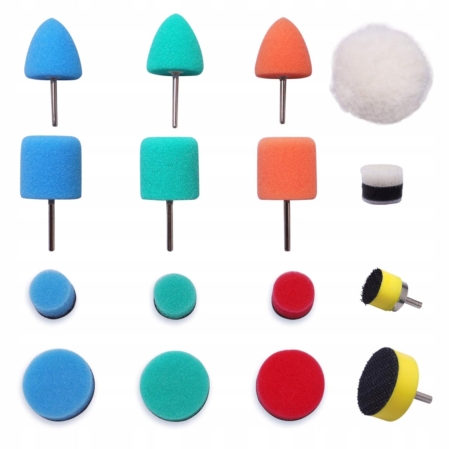 Set of polishing sponges SPTA 16 pcs HTDEPMIX