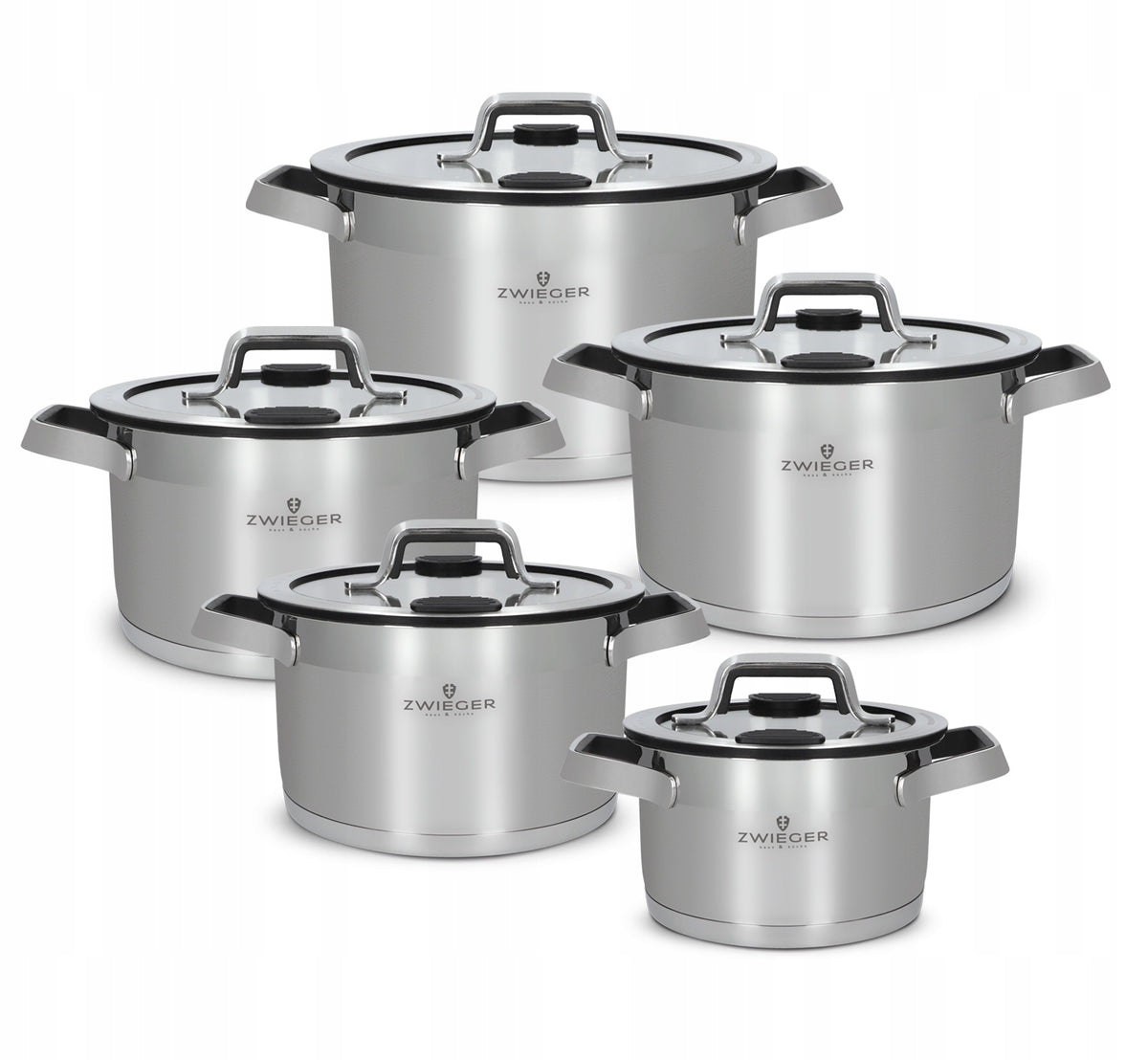 Set of pots 10 el. Klassiker PRO Black Zwieger