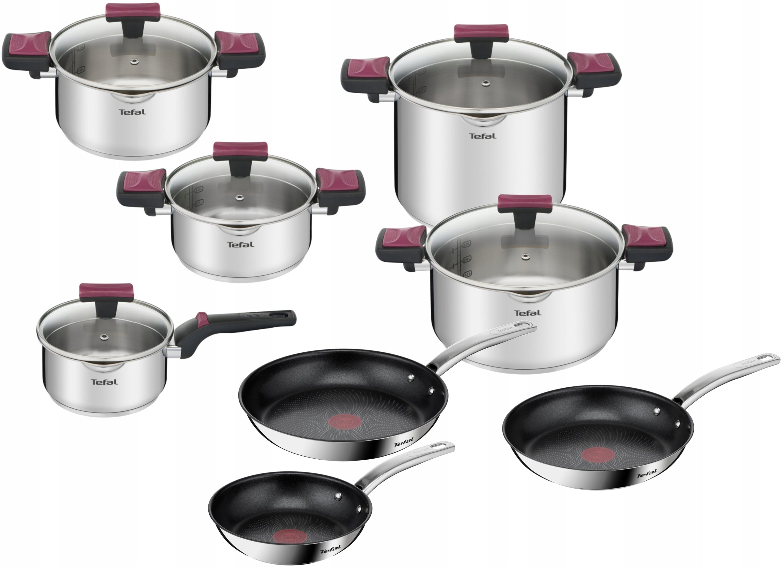 Set of pots Cook&Clip pans Intuition stainless steel