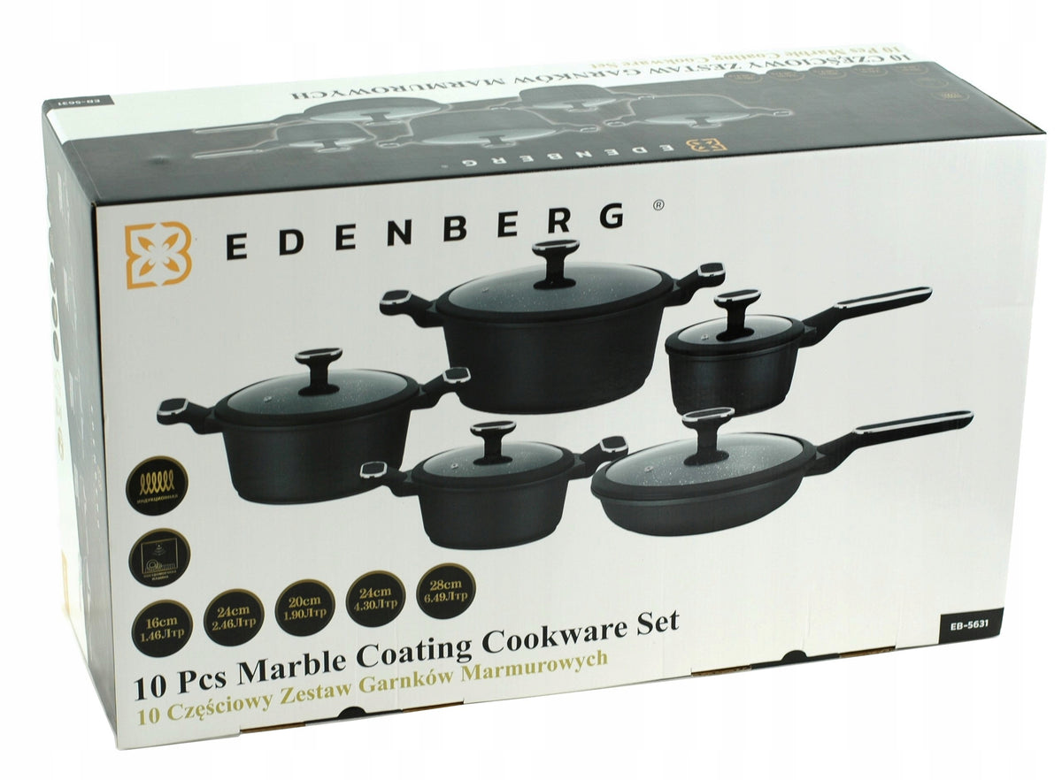 Set of pots ELEGANT SET Edenberg aluminium 10 el. BLACK Brand Edenberg