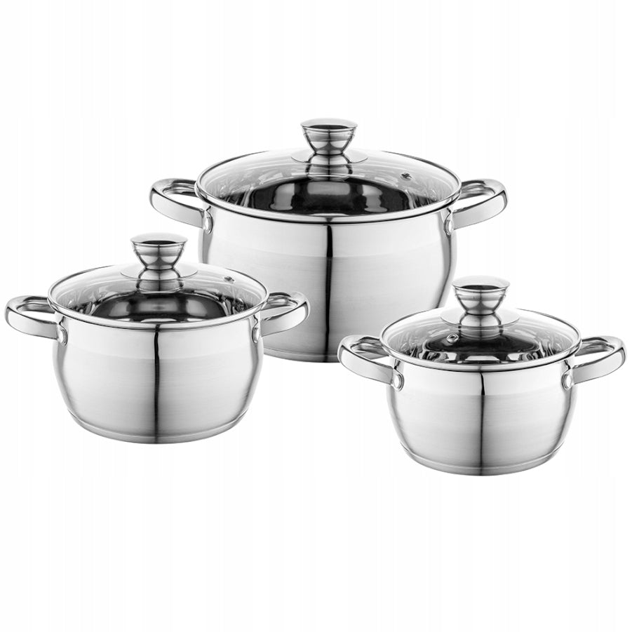 Set of pots FLORINA Oliver 6 part Induction Inox by Mateusz Gessler Packaging status original