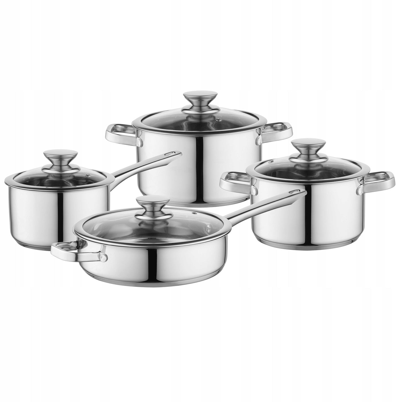 Set of pots Florina Dover by Mateusz Gessler 8 el. with frying pan 24 cm