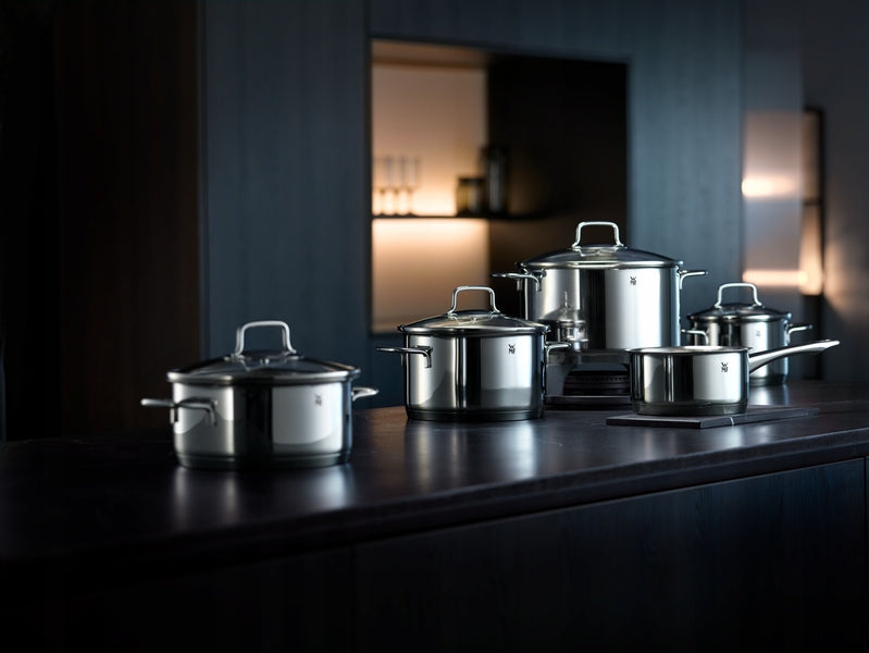 Set of pots WMF Astoria stainless steel 9 el. Packaging status original