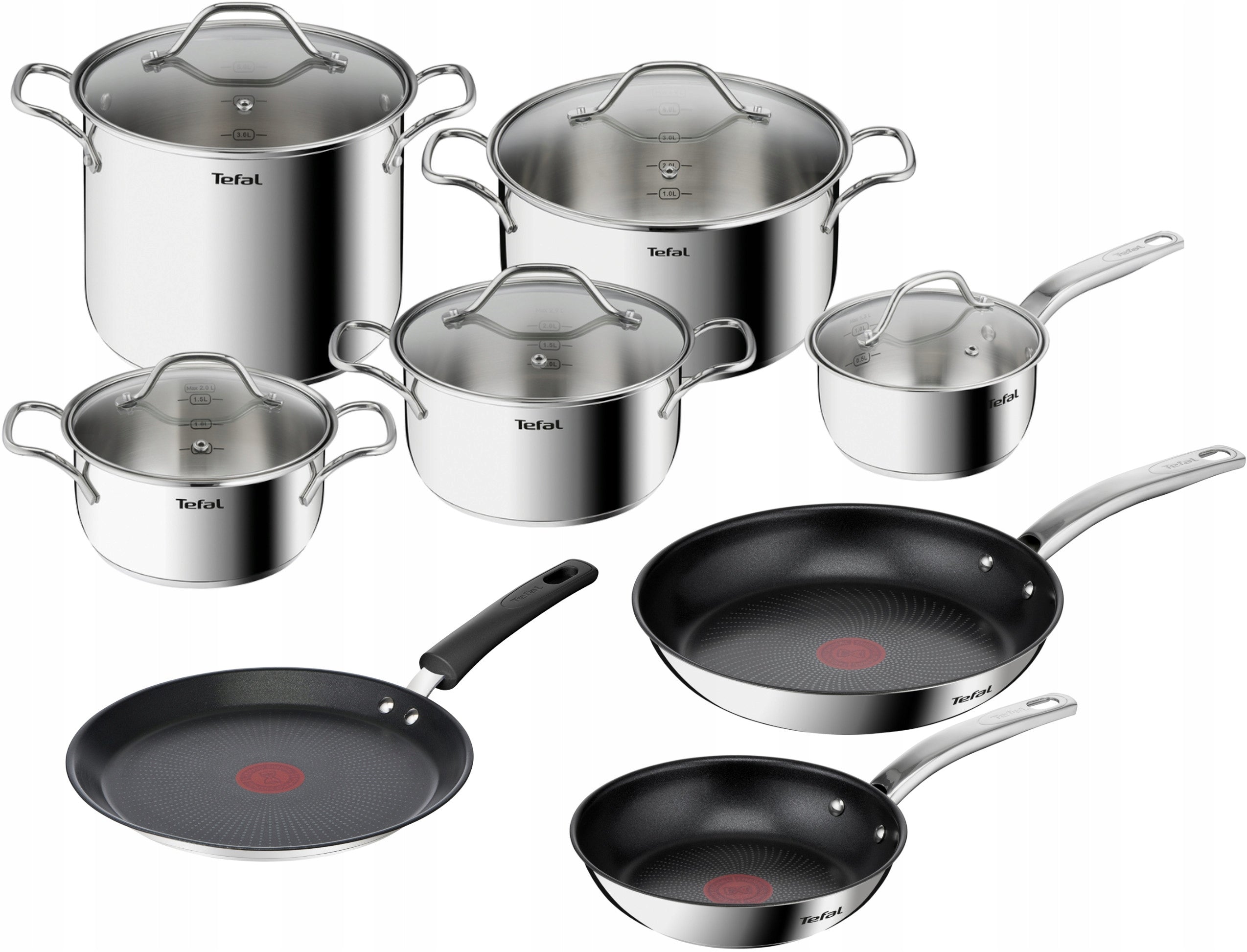 Set of pots pans Intuition pancake pan Duetto INDUCTION 13el.
