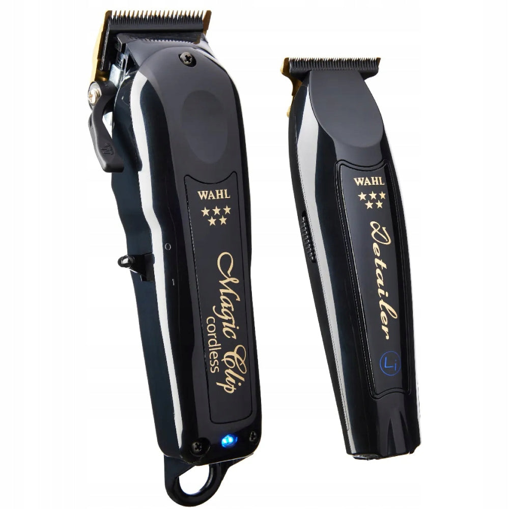 Set of razor and trimmer WAHL Barber Combo MAGIC CLIP Black +DETAILER Black Manufacturer code 8591L1 & 8171L
