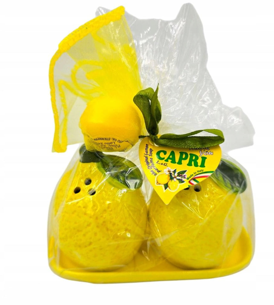 Set of salt and pepper shaker Lemons with soap Etienne 96 by L&G